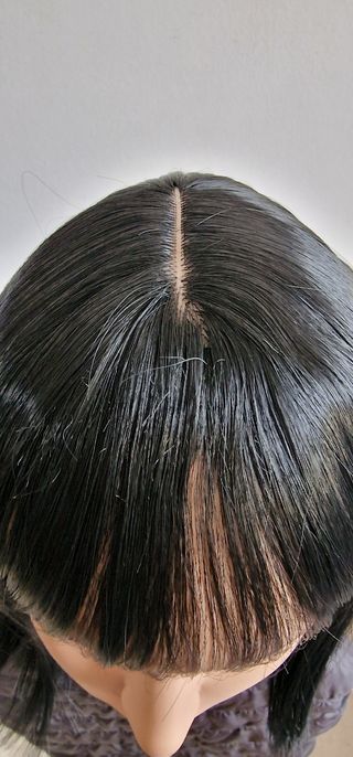 Peluca negra corte lisa