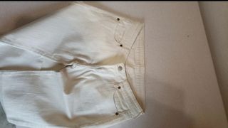 Vaqueros rectos blancos talle bajo Inside