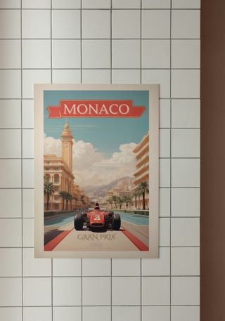 Vintage Retro Poster Monaco Grand Prix