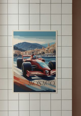 Vintage Retro Poster Monaco Grand Prix