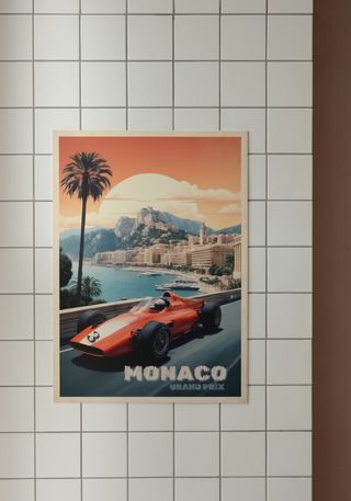 Vintage Retro Poster Monaco Grand Prix