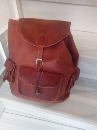 mochila de cuero