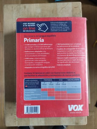 diccionario lengua española vox primaria