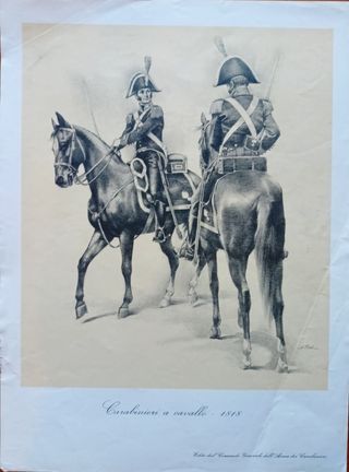 vintage Otto Stampe Carabinieri Anno 1998