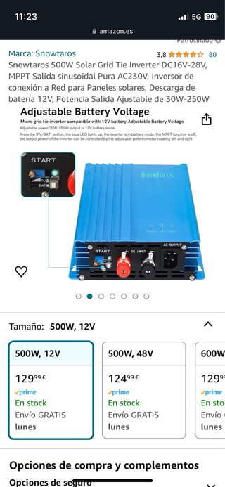 Convertidor para paneles solares 500w