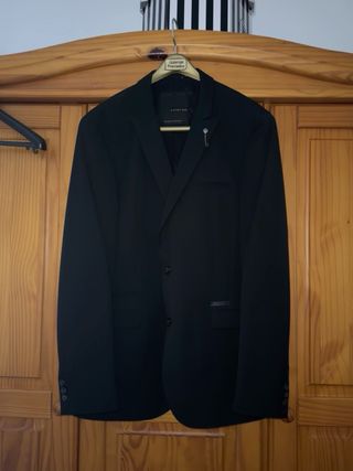 TRAJE DE CHAQUETA HOMBRE ZARA NEGRO
