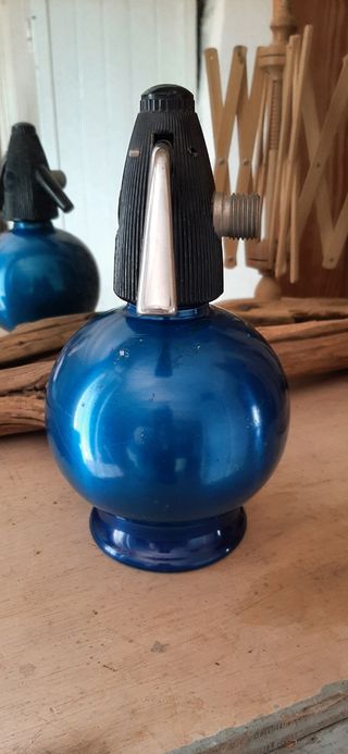 Sifone seltz panna anni 60 blu