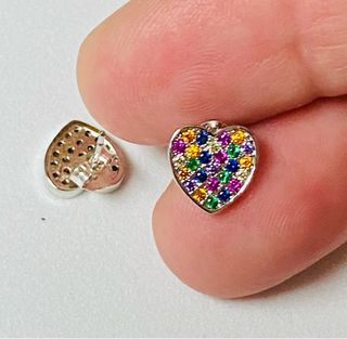 Pendientes con corazones en plata de ley 925