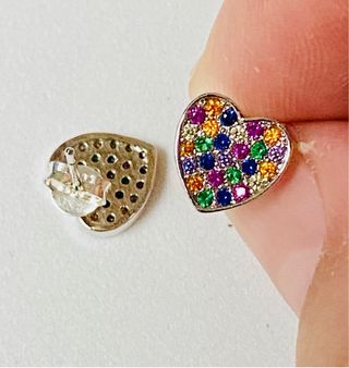 Pendientes con corazones en plata de ley 925