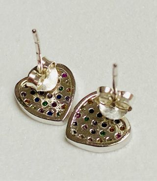 Pendientes con corazones en plata de ley 925