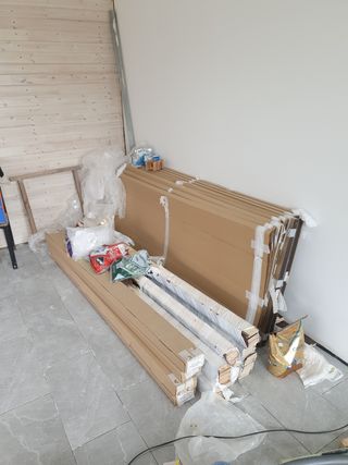 Puertas casa nuevas color wengue