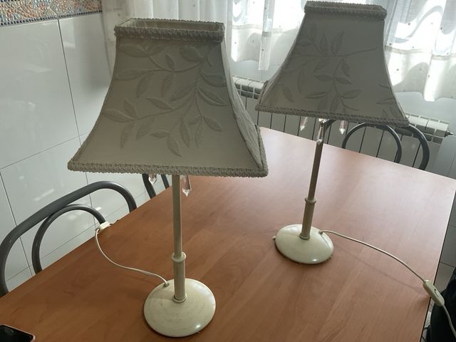 Lámparas de mesita de noche estilo vintage