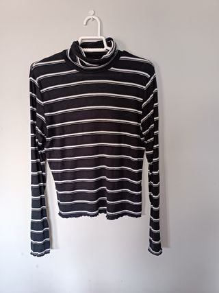 Jersey cuello alto rayas 