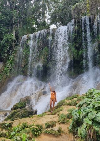 Bañador naranja pastel Zara talla 34