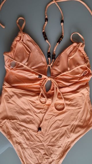 Bañador naranja pastel Zara talla 34