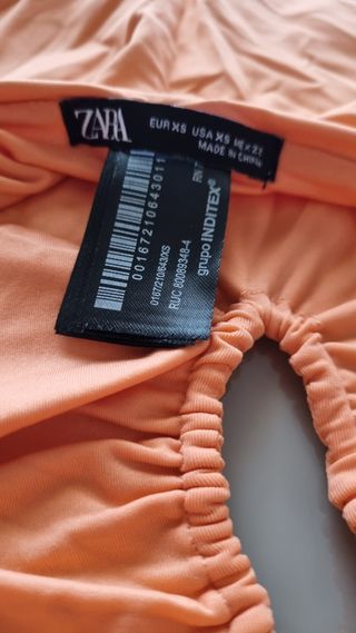 Bañador naranja pastel Zara talla 34