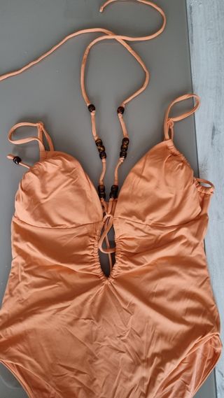 Bañador naranja pastel Zara talla 34