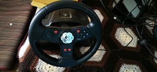 Volante vibracion con pedales para pc