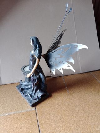 ♥️ Figura portavelas antiguo de hada