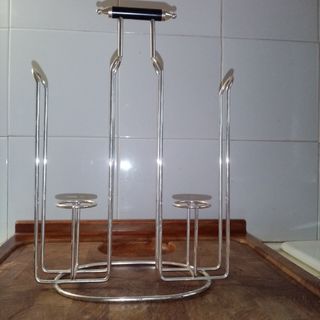 Porta bicchieri in acciaio