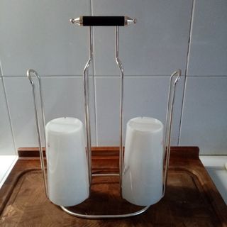 Porta bicchieri in acciaio