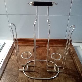 Porta bicchieri in acciaio