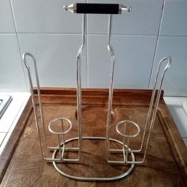 Porta bicchieri in acciaio