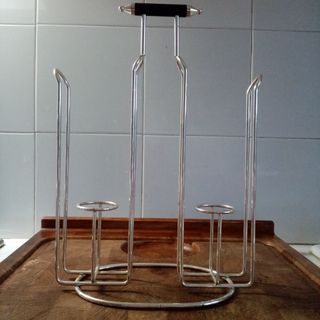 Porta bicchieri in acciaio