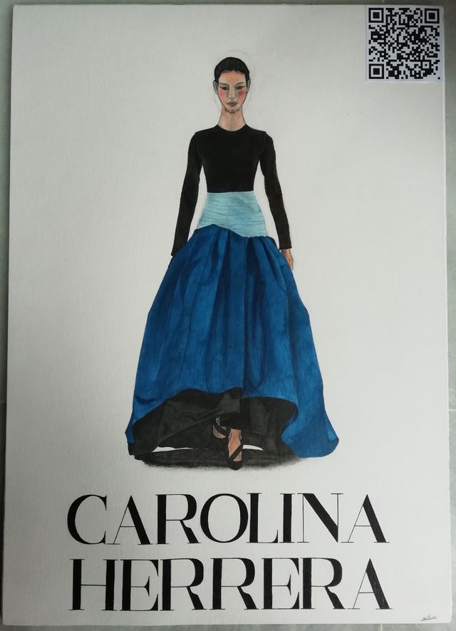Dibujo modelo Carolina Herrera