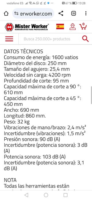 Máquina eléctrica Corte Azulejos