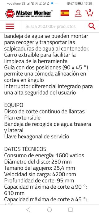 Máquina eléctrica Corte Azulejos