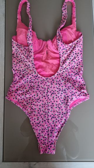 Bañador rosa flúor Zara talla S
