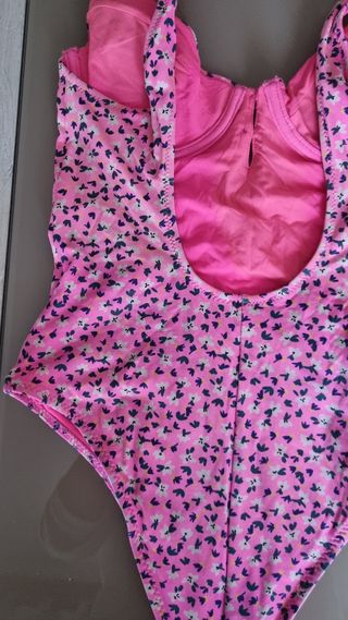 Bañador rosa flúor Zara talla S