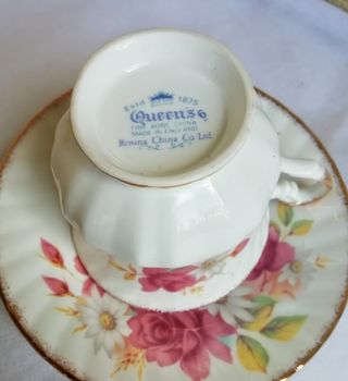 Tazza da tè inglese Queens dipinto fiori