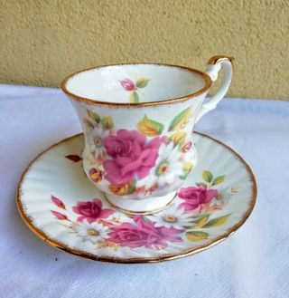 Tazza da tè inglese Queens dipinto fiori