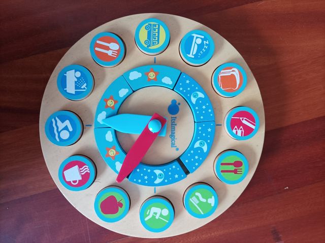 Reloj aprendizaje horas y rutinas