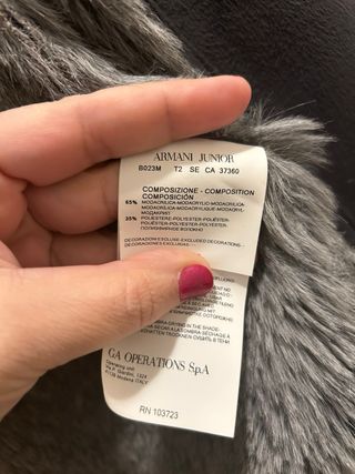 Cappotto bimba armani junior