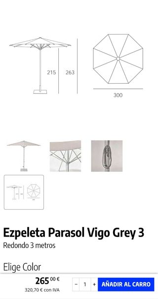 PARASOL NUEVO BEIGE 3x3