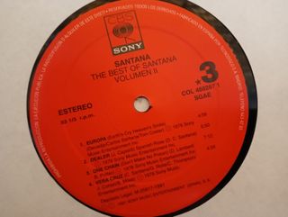 Carlos Santana "Greatest Hits". Doble Lp
