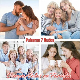 100 Pulseras 7 Nudos Roja Original en Sobres Rojos