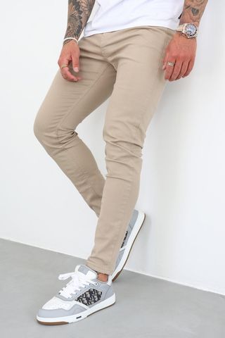 Pantalón vaquero hombre beige HyM