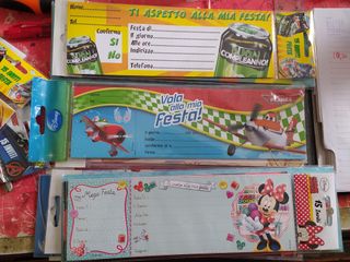 3 BLOCCHETTI INVITI FESTA DI COMPLEANNO DA 15/20