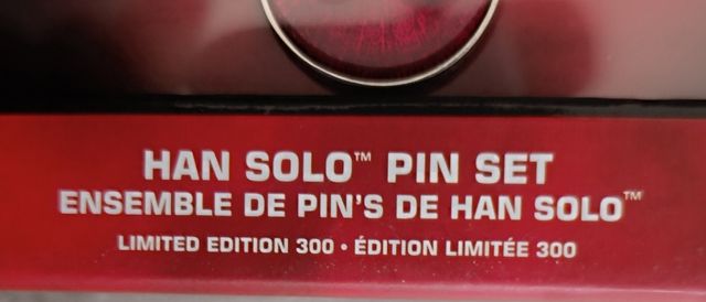 Star Wars Han Solo pin set. Limited
