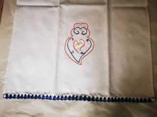 Pano em crochê feito à mão