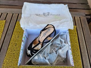 Sandalias Zapato de Tacón Alto "Niko Amore" Negras