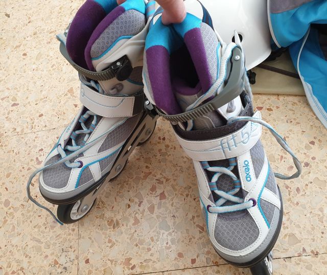 Patines en linea con accesorios 