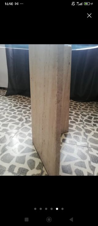 Mesa de cristal y marmol