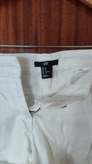 Calções de ganga branco