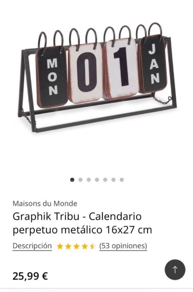 Calendario MAISON DU MONDE