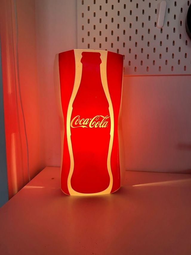 COCA COLA LAMPADA SLAMP INSEGNA VINTAGE ST BOTTLE